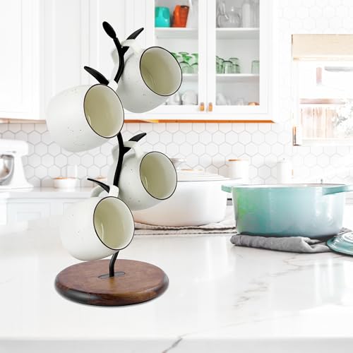 Bellglee Coffee Mug Tree, Mug Holder for Countertop, Cups Storage Rack, Mugs Stand for Coffee Bar Decor & Home Kitchen Organizer - Image 5