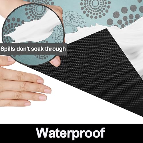 AiBOB Waterproof Under Sink Mat, Absorbent Quick Dry Sink Liners Protect Cabinets, Durable Shelf Liners, Slip Resistant and Non-Adhesive, 24X36, Blue/Grey - Image 2