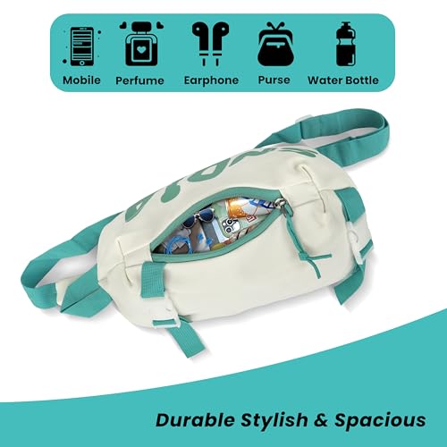 SNDIA Sling Bag for Men Stylish Crossbody Backpack for Men & Women, Messenger Bags, Casual Shoulder Bag, Chest Bag (White, 31x15x18cm) - Image 5