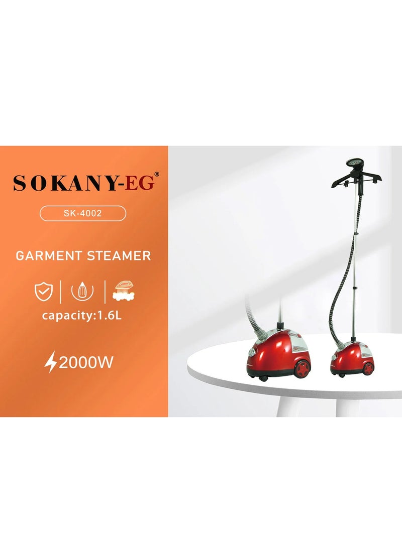 sokany Garment/Clothes Steamer All-in-One Iron，Professional Curtains Steamer,Upright Garment Steamer,with Hanger/Ironing Board/Gloves,2000W  - Image 2