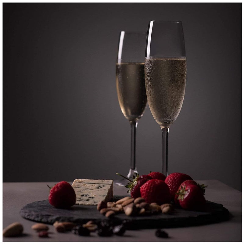 RAHAS Crystal Wine Glass Red or White Wine Champagne Flute Wine Glass Set Long Wine Glass Set Premium Clear Wine Glass for Home Bar Kitchen Restaurants 180 mlClear Set of 6 - Image 2