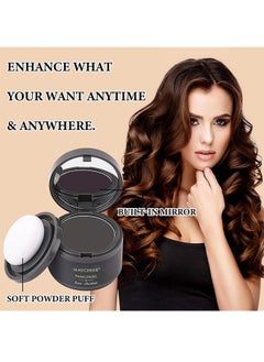 MAYCHEER Hairline Powder, Hair Root Dye, Instantly Hair Color Shadow Cover Gray Hair Root, Hair Touch-Up, Thin Hair Powder (Grey)  - Image 3