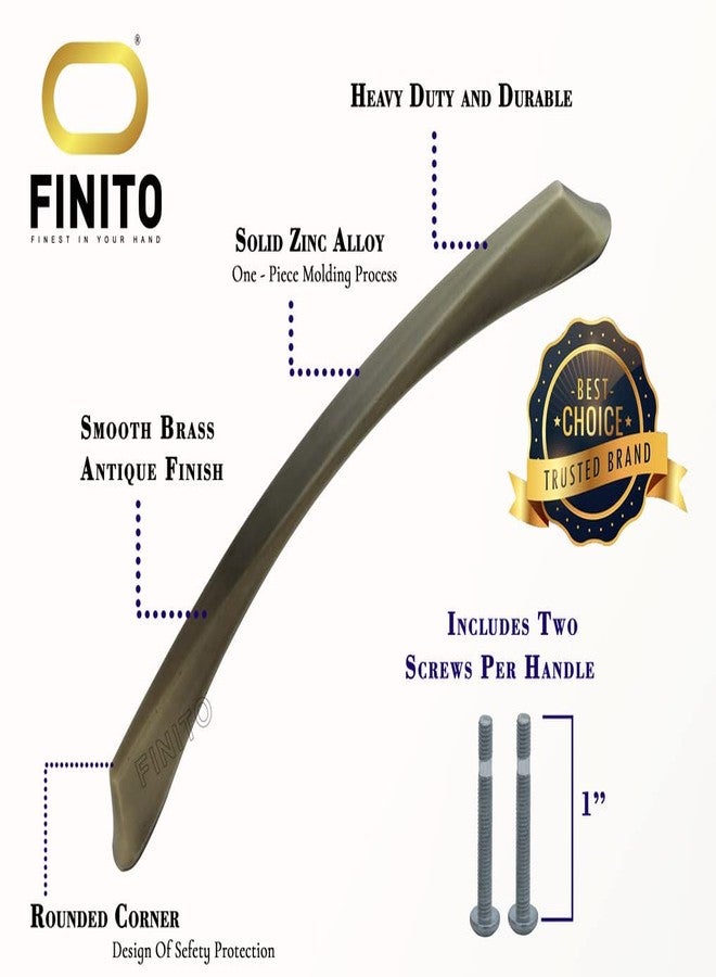 FINITO مجموعة FINITO من قطعتين، مقابض أدراج وخزائن وأبواب بلمسة نهائية عتيقة من النحاس الأصفر مقاس 4 بوصات - FH1104A2 - (استكشف المجموعة) - Image 2