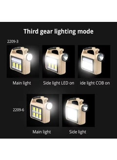 LEVGRY LEVGRY Solar Working Light Rechargeable Multifunctional LED Camping Lantern Portable Outdoor USBSolar Charging Bluetooth Speaker Emergency Flashlight for Repairing Hiking Fishing  - Image 4