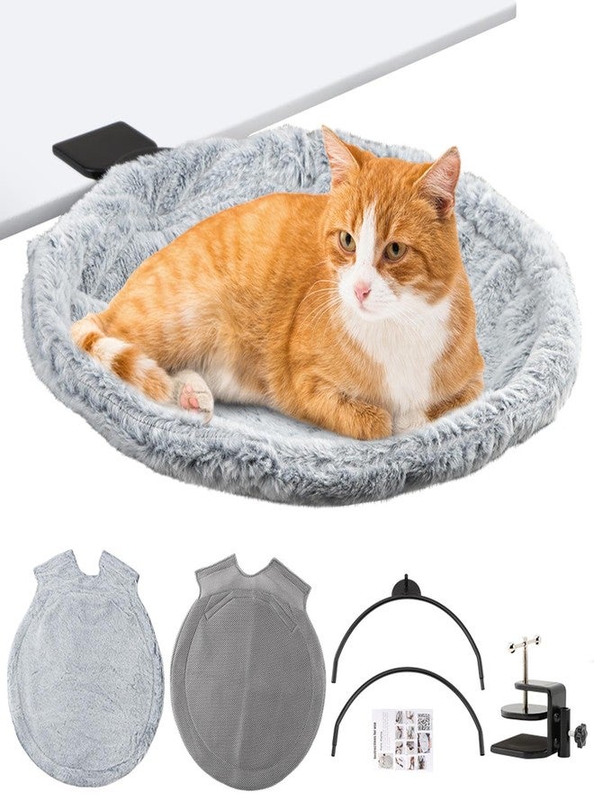 Yonderfume Cat Desk Bed with Replacement Cover, Cat Hammock Desks Cats Nest Furniture, Removable Washable Cats Sleeping Bed for Office Desks and Game Table, Supports Up to 45 lbs - Image 1