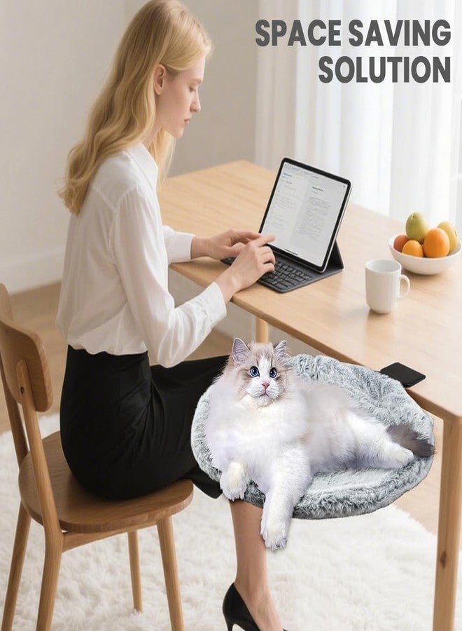 Yonderfume Cat Desk Bed with Replacement Cover, Cat Hammock Desks Cats Nest Furniture, Removable Washable Cats Sleeping Bed for Office Desks and Game Table, Supports Up to 45 lbs - Image 4