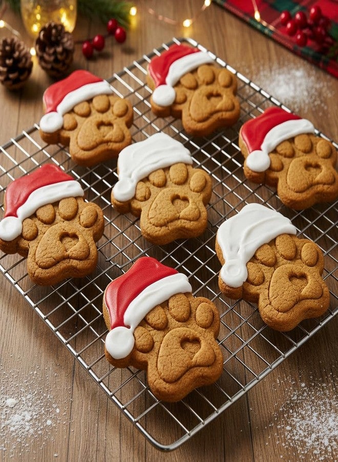 BAKERLOGY Large Santa Paw Cookie Cutter - Bake Dog Paw Print Christmas Cookies, Detailed Biscuit Cutter Design for Baking and Crafts, ideal on fondant, dough, clay - Image 3