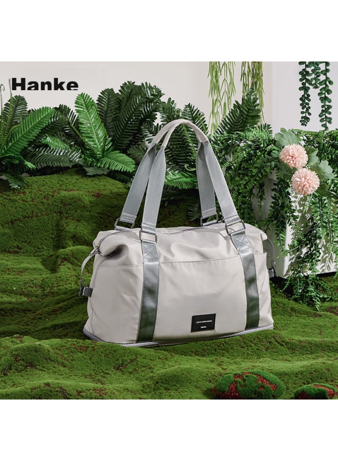 Hanke Foldable Travel Bag, حقيبة سفر للنساء والرجال, حقيبة يد, سعة كبيرة 39 لتر, حقيبة تخزين قابلة للتوسيع محمولة, Cool杉 Green - Image 4