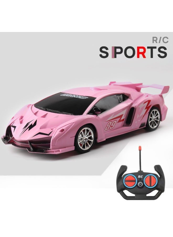 Generic Remote Control Car Rechargeable High-speed Electric Remote Control Car Drift Sports Car Four-way Racing Children Boy Toy-Color:2024 Popular Racing Car-lambo Girl Pink [gift Box]-Scale:1 Package Special Charging Set + Remote Control [comes With Remote Control Battery]  - Image 1