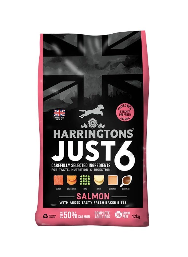 Harringtons Just 6 Salmon Grain Free Adult Dry Dog Food - Image 1