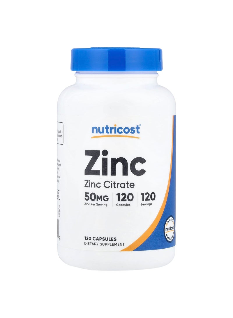 Nutricost Zinc, 50 mg, 120 Capsules