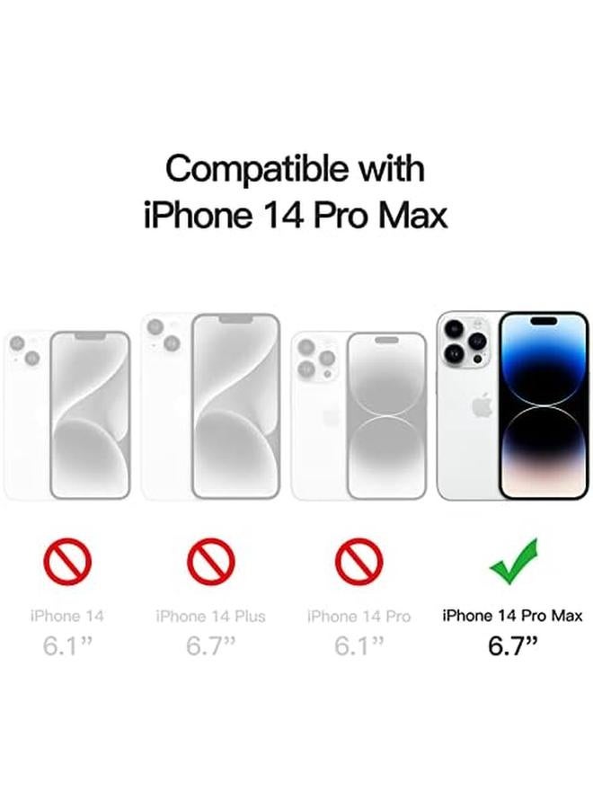 جي تيك جراب 3 في 1 لهاتف Iphone 14 Pro Max مقاس 6.7 بوصة مع قطعتين من واقي الشاشة وقطعتين من واقي عدسة الكاميرا بتغطية كاملة من الزجاج المقوى المقاوم للصدمات وغطاء هاتف شفاف - Image 3