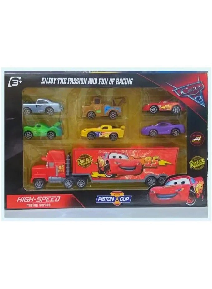 Cars TRUCK WITH 6 CARS TOY SET - Image 2