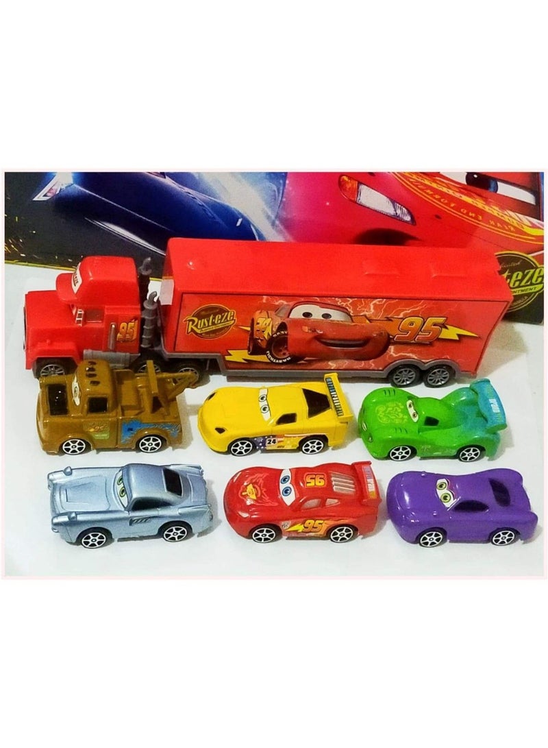 Cars TRUCK WITH 6 CARS TOY SET - Image 4