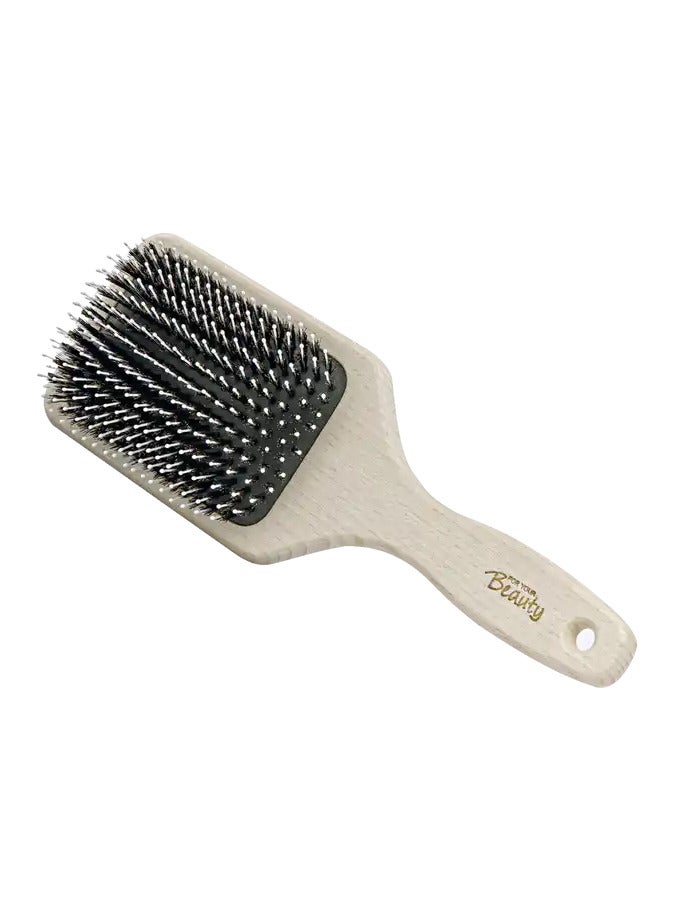 ROSSMANN German Brand, Long hair Brush: Sustainable Beech Wood Brush for Tangle-Free, Silky, Shiny Hair with Scalp Massage, Paddle Hair brush. - Image 3