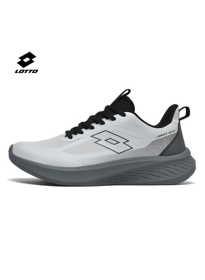 Lotto Men's Running Shoes Autumn Leather Water-repellent Casual Shock-absorbing Professional Sports Shoes Gray Size 39 - Image 5