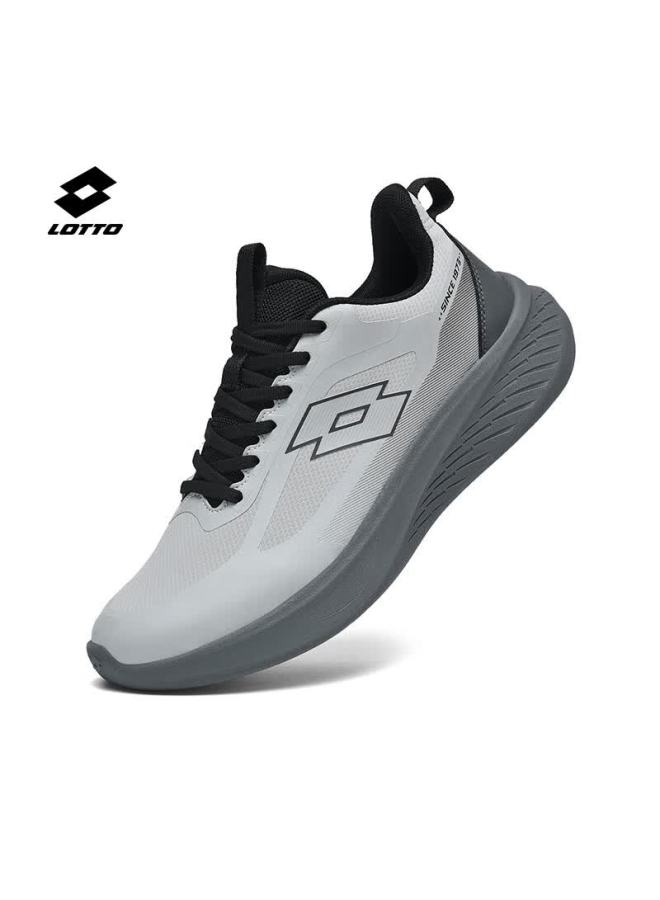Lotto Men's Running Shoes Autumn Leather Water-repellent Casual Shock-absorbing Professional Sports Shoes Gray Size 39 - Image 4