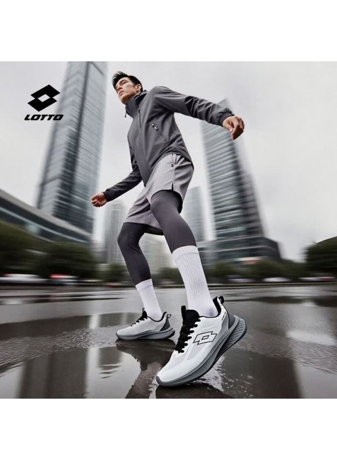 Lotto Men's Running Shoes Autumn Leather Water-repellent Casual Shock-absorbing Professional Sports Shoes Gray Size 39 - Image 2