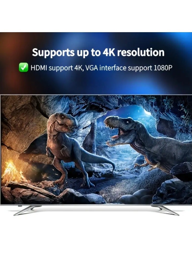 TP-BRIDGE Premium Quality HDMI TO VGA Adapter Cable 1080*1920@  No Power RequirdHDMI Male to VGA FemaleCompatible with Computer, Desktop, Laptop, PC, Monitor, Projector, HDTV, Chromebook, Raspberry Pi, Roku, Xbox And More Connectivity, - Image 4