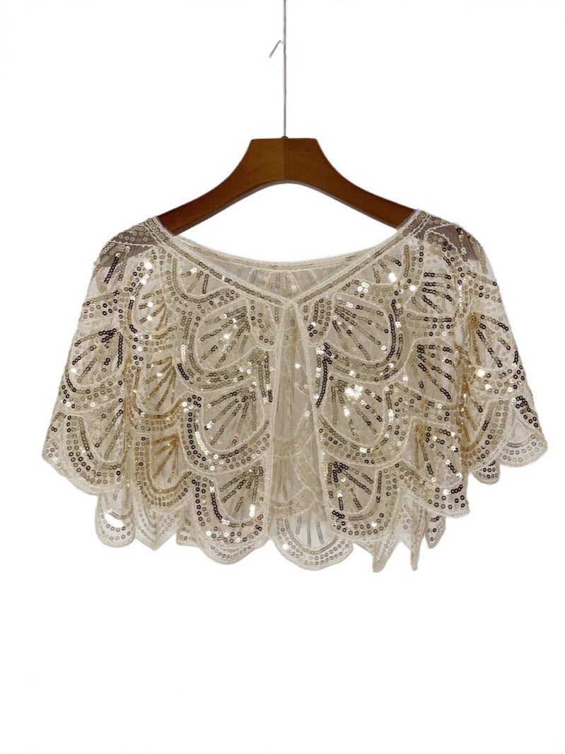 Dropshipping Women'S Sequin Beaded Summer Lace Short Vest Dress Europe And America - Image 3