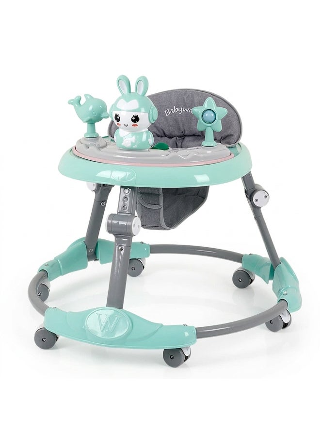 Minime Multi-Functional Folding Baby Walker with Music | 6-36 Months | 3-in-1 Design Green | Plastic and Fabric | Durable Interactive Toys | Adjustable Height Non-Toxic | Supports Early Learning - Image 4