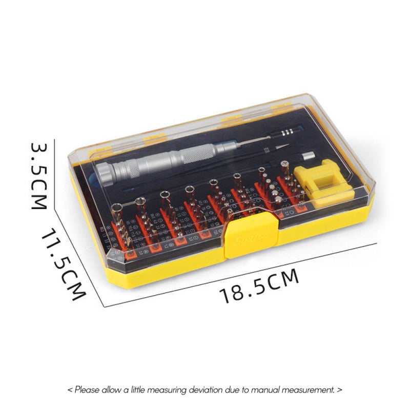 52 In 1 Precise Screwdriver Kit - CRV Steel Construction Magnetic Bit Holder Antiskid Sweatproof Handle Screwdriver Tools Set for Electronic Device Repair Watch Eyeglass Disassembly - Image 5