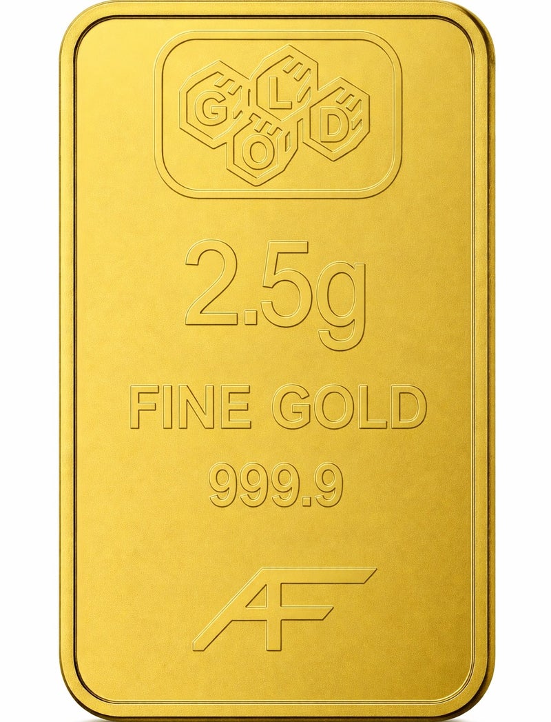 24K Gold Bar 2.5 gram Gold Bar Al Fardan UAE (999.9% Pure Gold) - WITH INVOICE