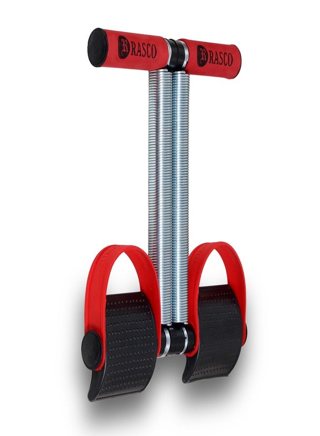 RASCO Double Red Belt Ab Exerciser & Adjustable Hand Grip for Full Body Workout, Exercise, Equipment with Comfort Handles Latex Grip (Red) - Image 2