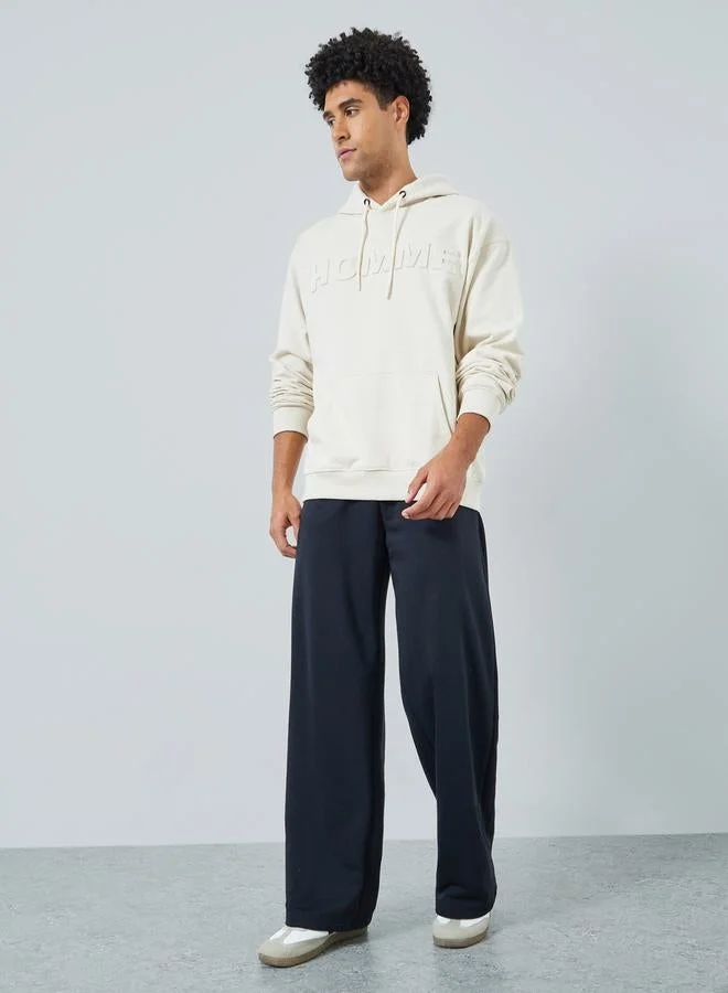 Styli Eco Earth Relaxed Fit Embossed Fleece Sweatshirt