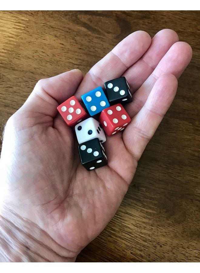 Funiverse 100 Bulk 16Mm Dice 4 Color Assortment (Red Blue Black And White) - Image 3