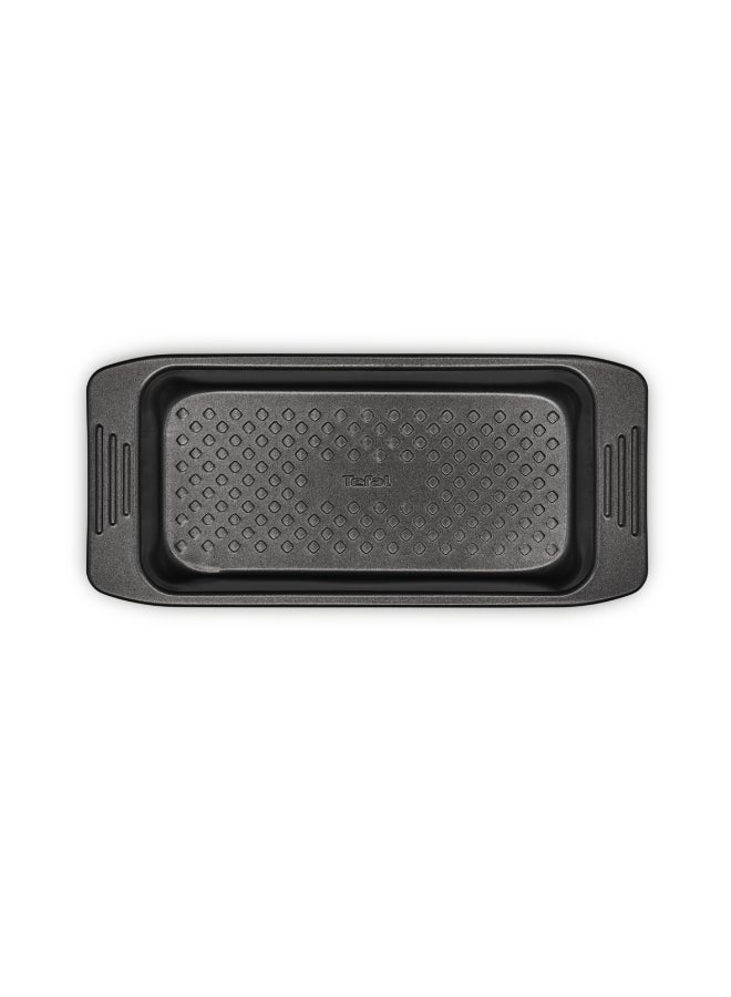 TEFAL Baking Tray | Easy Grip Rectangular Cake 12x25cm | Carbon Steel | Easy Handling | Large Handles | Non-Stick Coating | Easy Release | Easy Cleaning | Dark Grey | 2 Years Warranty | J1625345 Grey - Image 3