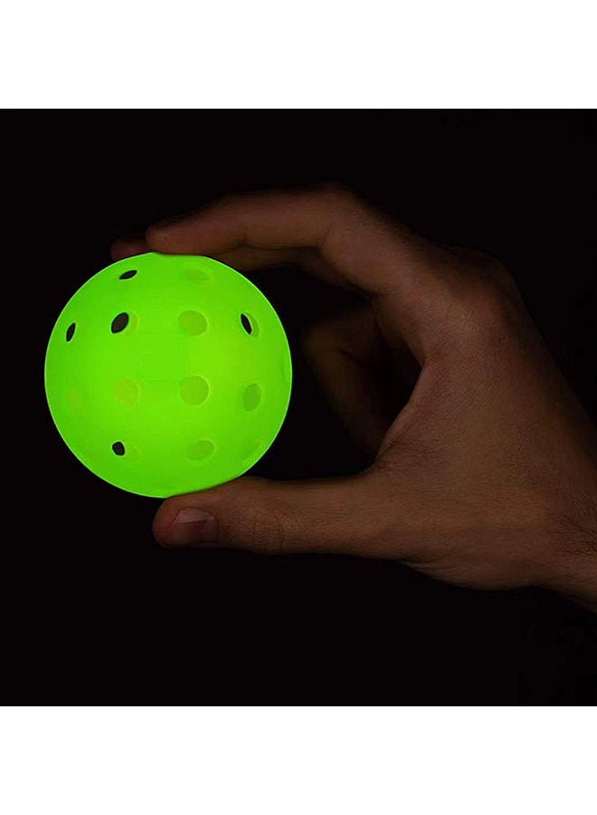 Generic 5 Pack Pickleballs Indoor Outdoor 74mm Luminous Pickle Balls  - Image 2