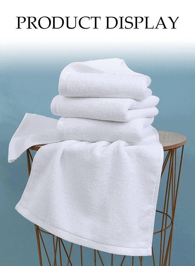 DUNISO 4 Packs Of Cotton Towels,100% Premium Cotton,Ultra Soft and Highly Absorbent,Face Towel for Home, Bathroom ,Hotel,Size 70*30cm(White) - Image 4