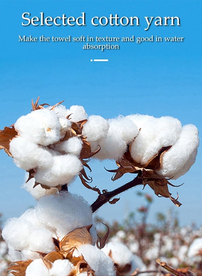 DUNISO 4 Packs Of Cotton Towels,100% Premium Cotton,Ultra Soft and Highly Absorbent,Face Towel for Home, Bathroom ,Hotel,Size 70*30cm(White) - Image 5