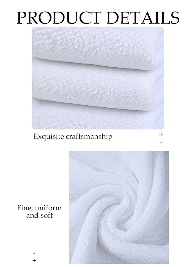 DUNISO 4 Packs Of Cotton Towels,100% Premium Cotton,Ultra Soft and Highly Absorbent,Face Towel for Home, Bathroom ,Hotel,Size 70*30cm(White) - Image 3