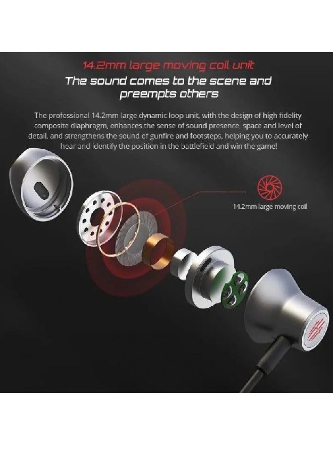 RedMagic Headphone with AUX Port (Screw) The headphone comes with soft, interchangeable ear tips to fit different ear sizes. Designed for gaming. - Image 5