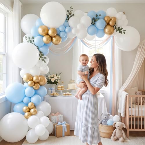 LovesTown 15 PCS Pastel Party Balloons 18 Inch White Latex Balloons Garland Arch Kit for Birthday Baby Shower Graduation Engagement Anniversary Wedding Party Supplies - Image 5