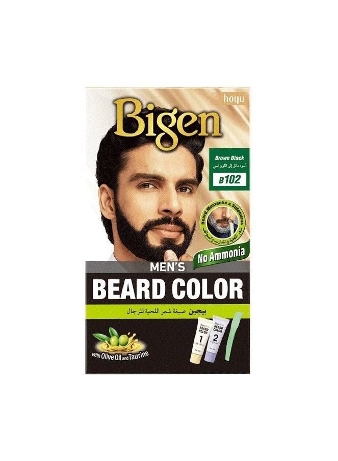 بايجن صبغة شعر اللحية للرجال من بيجين  اسود مائل الى اللون البني بي 102 - Image 4