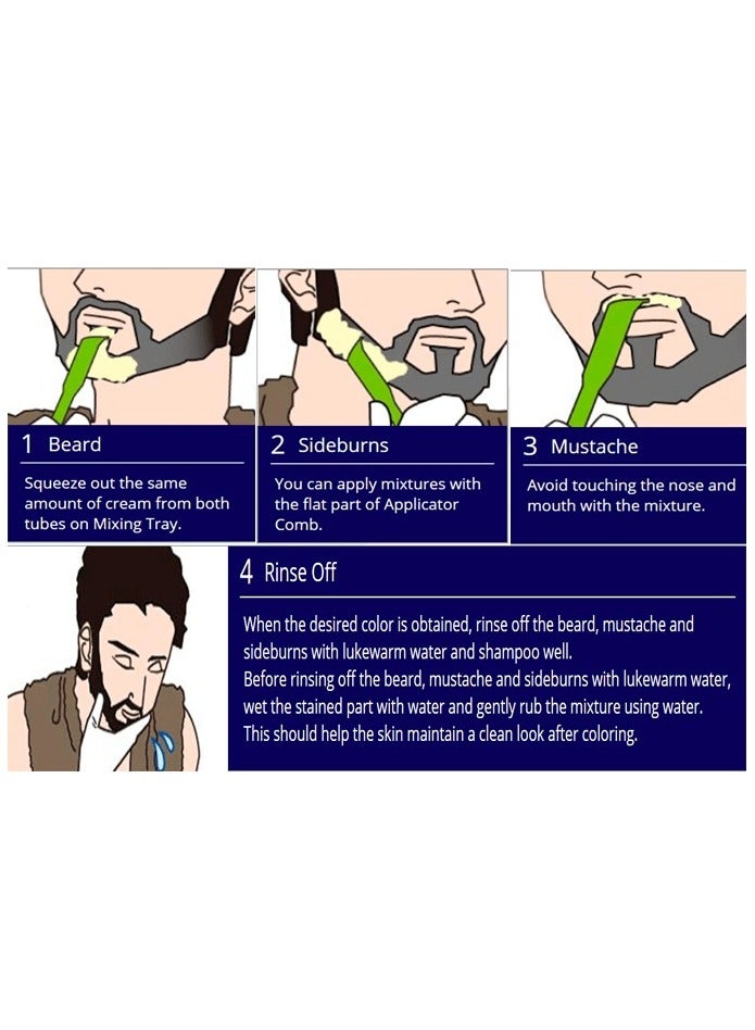 بايجن صبغة شعر اللحية للرجال من بيجين  اسود مائل الى اللون البني بي 102 - Image 2