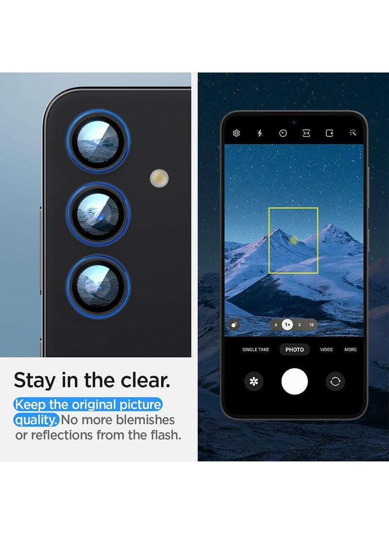 Spigen - Glastr Ez Fit Optik Pro Samsung Galaxy S24 PLUS Camera Lens Protector [2 Pack] - Black - Image 1