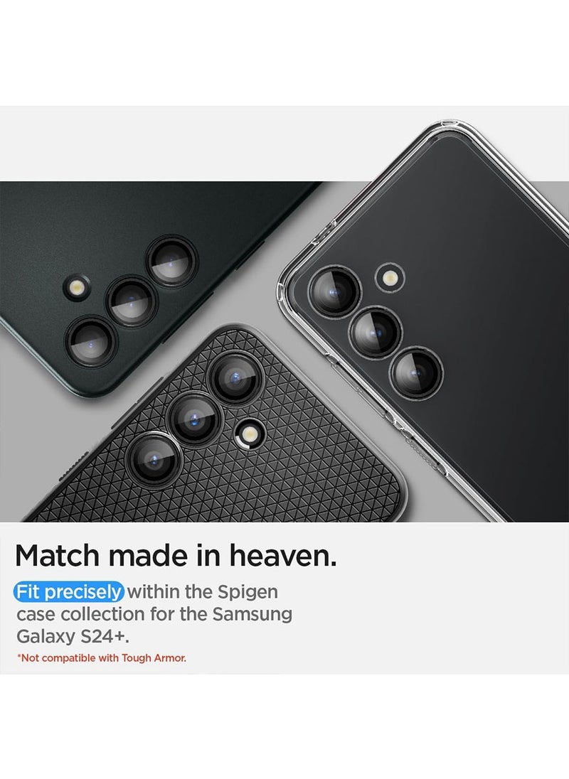 Spigen - Glastr Ez Fit Optik Pro Samsung Galaxy S24 PLUS Camera Lens Protector [2 Pack] - Black - Image 1
