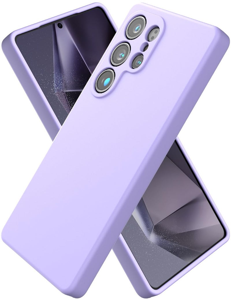CUZMIGO Silicone Case for Samsung Galaxy S25 Ultra, Soft Slim Liquid Silicone Phone Case with Anti-Scratch Microfiber Lining, Camera Cover Protection with Cute Color Variety, Light Purple - Image 1