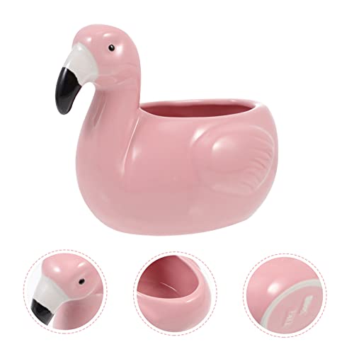 IMIKEYA Ceramic Cocktail Mug Flamingo Shape Hawaiian Tiki Mug Tiki Cups Cocktail Glasses for Bar Punch Pina Colada Tropical Drinks Pink - Image 4