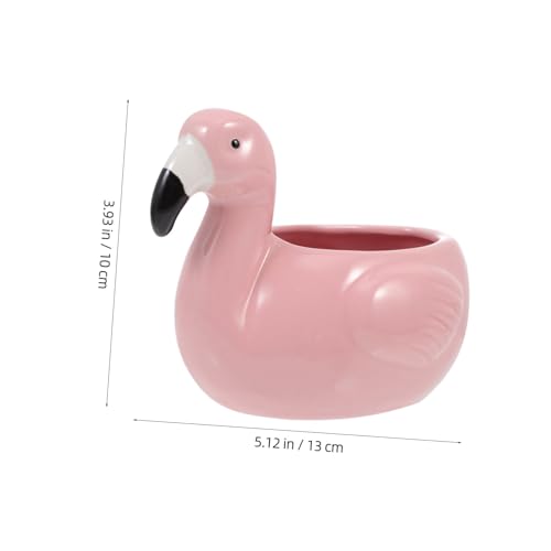 IMIKEYA Ceramic Cocktail Mug Flamingo Shape Hawaiian Tiki Mug Tiki Cups Cocktail Glasses for Bar Punch Pina Colada Tropical Drinks Pink - Image 2