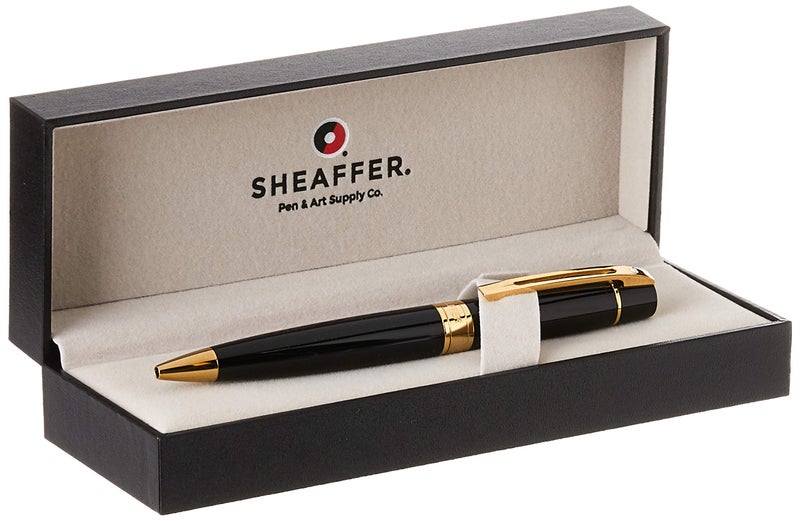 SHEAFFER قلم حبر جاف شيفر 300 أسود لامع مع تزيين باللون الذهبي - Image 3