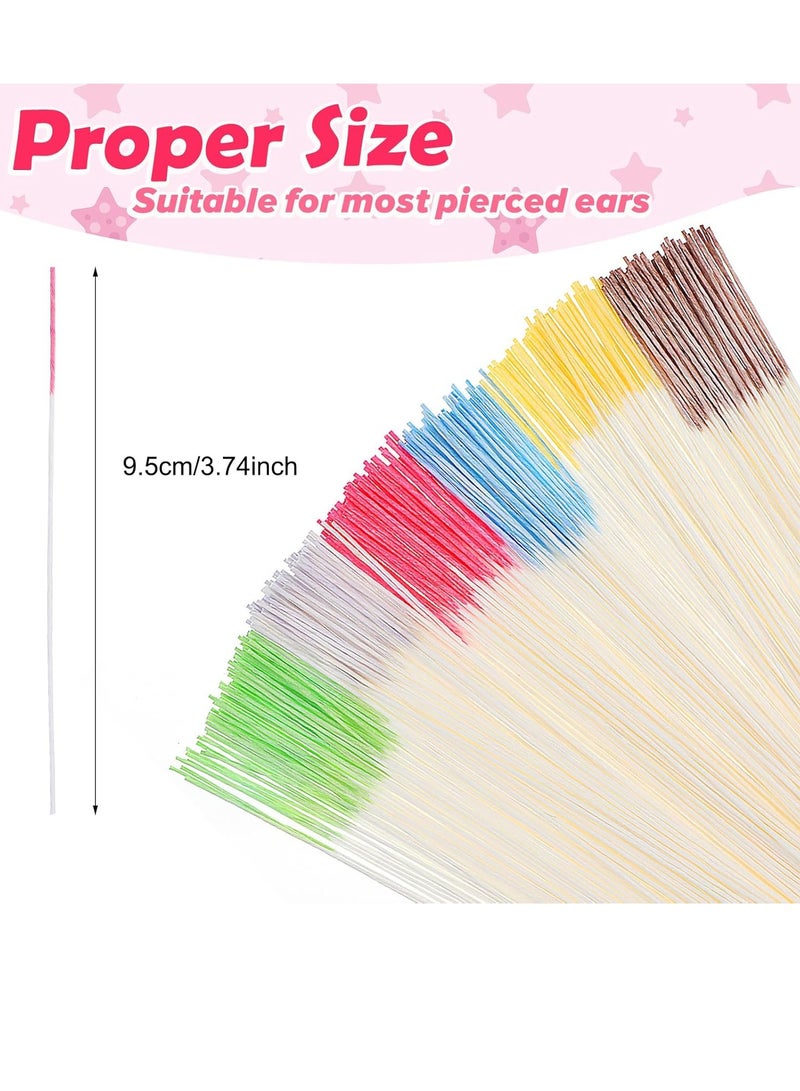 Divina 420 Pcs Ear Hole Cleaner Ear Piercing Cleaner Floss Disposable Piercing Aftercare Ear Hole Cleaning Line Earring Hole Cleaner Ear Hole Floss Piercing Hole Cleaner Earrings Cleaning Kit for Women Men - Image 2