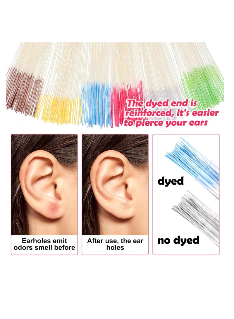 Divina 420 Pcs Ear Hole Cleaner Ear Piercing Cleaner Floss Disposable Piercing Aftercare Ear Hole Cleaning Line Earring Hole Cleaner Ear Hole Floss Piercing Hole Cleaner Earrings Cleaning Kit for Women Men - Image 3