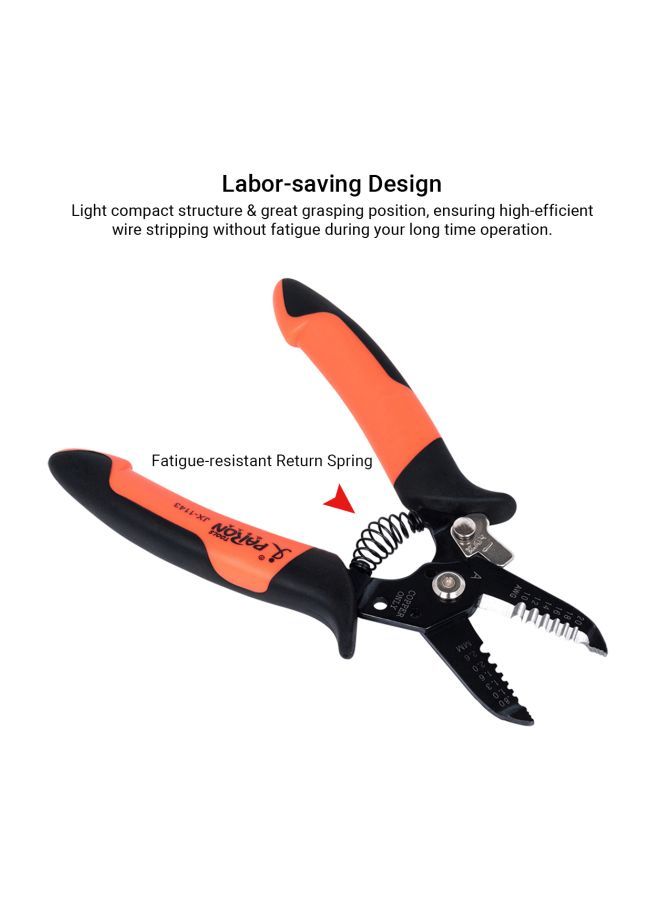 NIBEMINENT Wire Cutting Pliers Black/Orange 180x65x20millimeter - Image 5