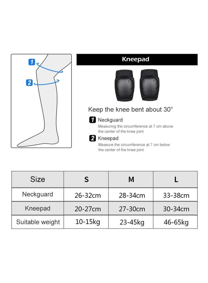 OCTOBER kids protective gear 6 packs knee pads 6pcs adults kids knee pads elbow pads wrist guards set protective gear set for skating skateboard cycling - Image 3