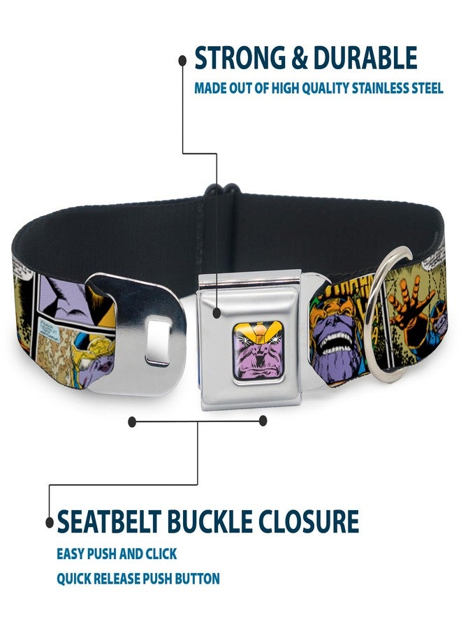Buckle Down Buckle-Down Dog Collar Seatbelt Buckle Thanos Comic Scene Blocks, Multicolor, 1.5" Wide - Fits 16-23" Neck - Medium (DC-WMC149-WM) - Image 4